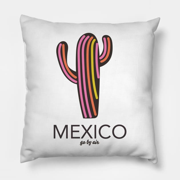 Mexico "go by air", Pillow by nickemporium1