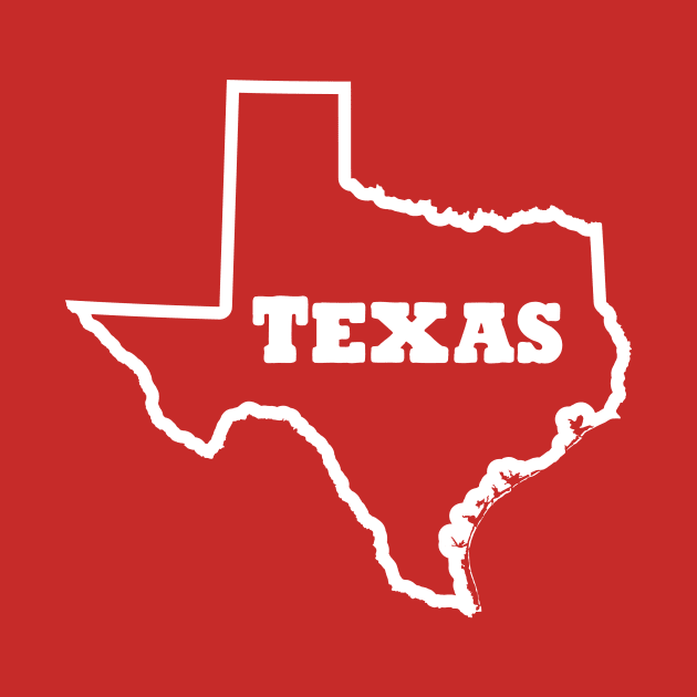 Texas Outline Text by loudestkitten