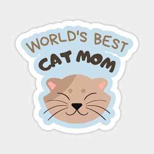 World's Best Cat Mom, Vintage Inspired Magnet