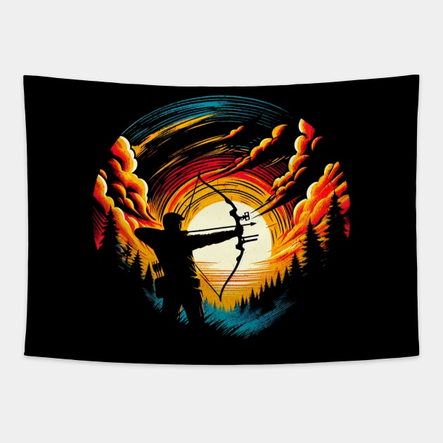 Archery Vintage Design Tapestry by Miami Neon Designs