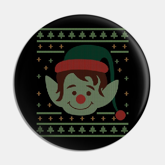 Ugly Christmas Elf Pin by madeinchorley