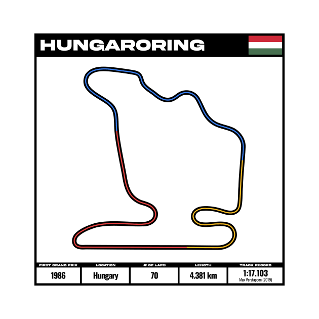 formula one circuit hungaroring - formula one track - formula 1 track T-Shirt Hoodie T-Shirt by digidashdigital