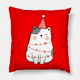 Cute Christmas Cat - Merry Catmas Pillow