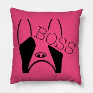 BOSS Boston Terrier Shirt Pillow