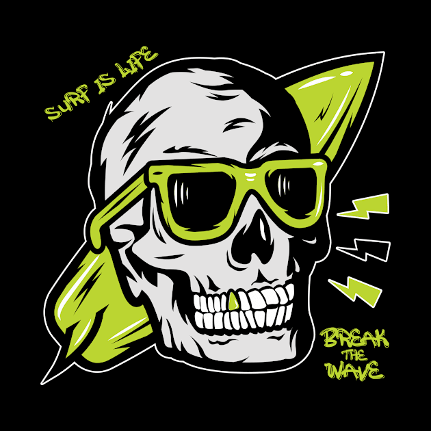 Surf is Life - Break The Wave by PorcupineTees