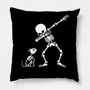 Dab dabbing skeleton Pet Cat Bones Pillow