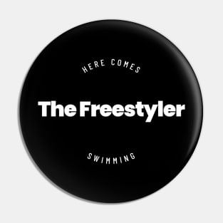 Freestyle swimming tshirt design Pin