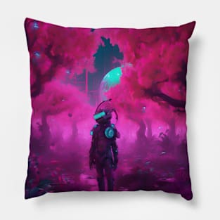 Neon Pink Stranger Pillow
