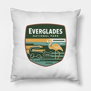 Everglades National Park Retro Emblem Pillow