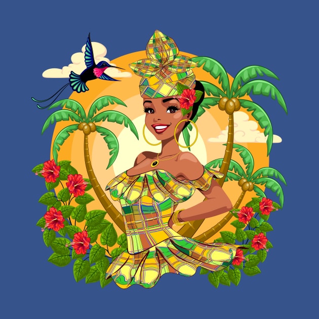 Caribbean girl Beautiful Smile by BluedarkArt