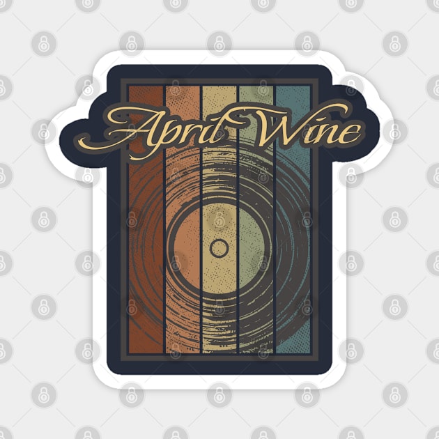 April Wine Vynil Silhouette Magnet by North Tight Rope