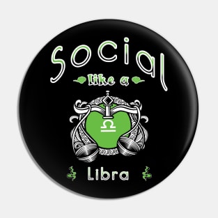 Zodiac attributes: Libra black Pin