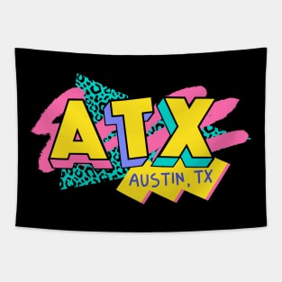 Austin, Texas Retro 90s Logo Tapestry