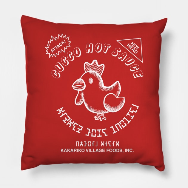 Legend of Hot Sauce Pillow by fishbiscuit