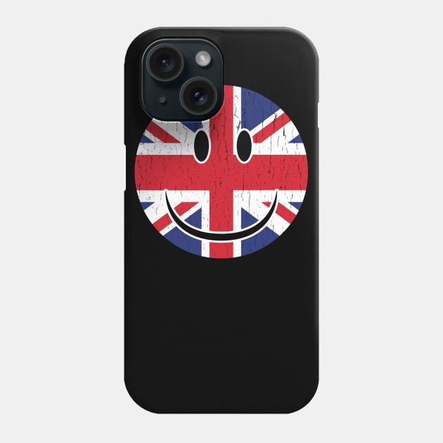 Smiley UK Flag Fan Smiley UK Fan Gift Phone Case by atomguy