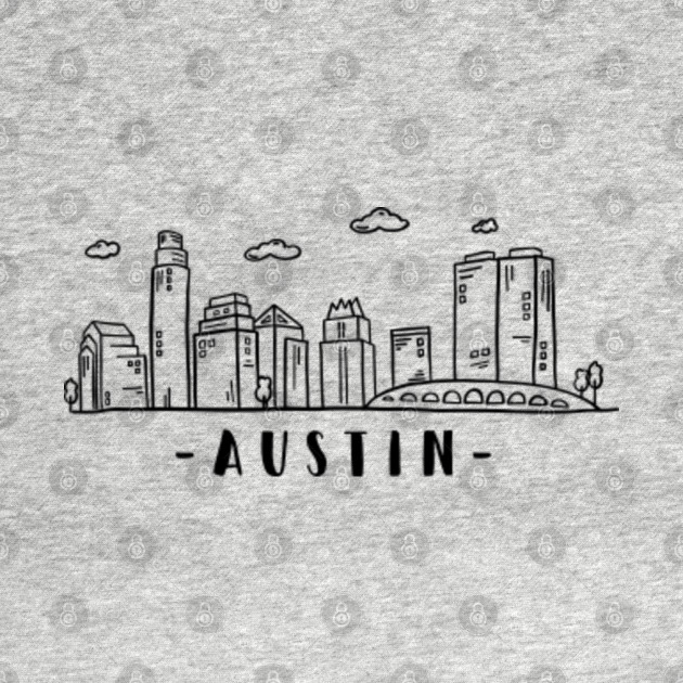 Disover Austin Texas Skyline Cityscape Travel - Austin - T-Shirt