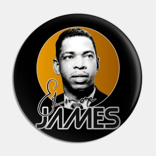 Retro Elmore James Gold Tribute Pin