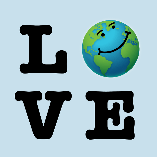 LOVE Earth Smile Global Warming Fight by Print Cartel