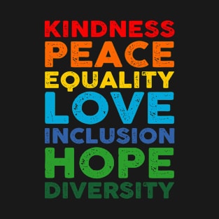 Peace Love Inclusion Diversity Teacher Social Injustice T-Shirt