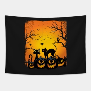 Cats of Halloween in september we wear gold Tapestry