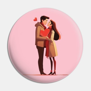 Valentine Romantic couple love birds Pin