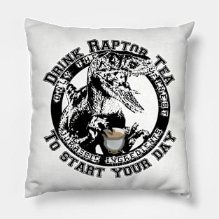 Tea with Raptor Pillow