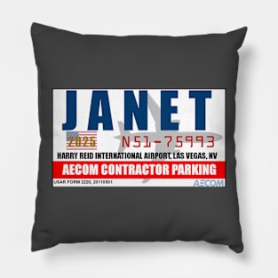2025 JANET Secret Government Airline Parking Permit Pillow