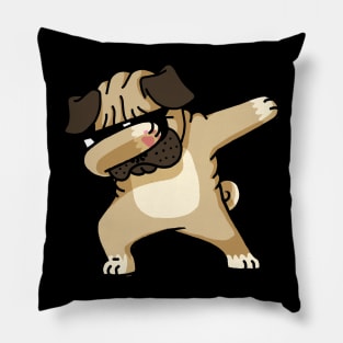 Dabbing Pug funny shirt Hip Hop Dabbin Pillow