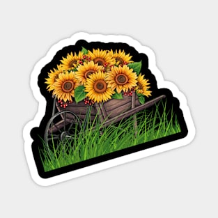 Sunflower Minimalist Retro Japanese Vintage Positive Magnet