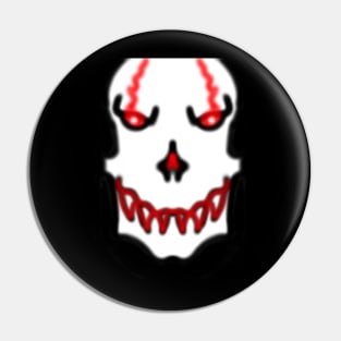 Red Blur Skull Graphic T Pin