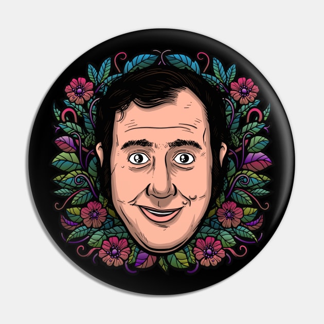 Andy Kaufman (Flowered) Pin by Baddest Shirt Co.