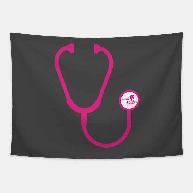 Pre Med Barbie Stethoscope Tapestry by AashviPatel