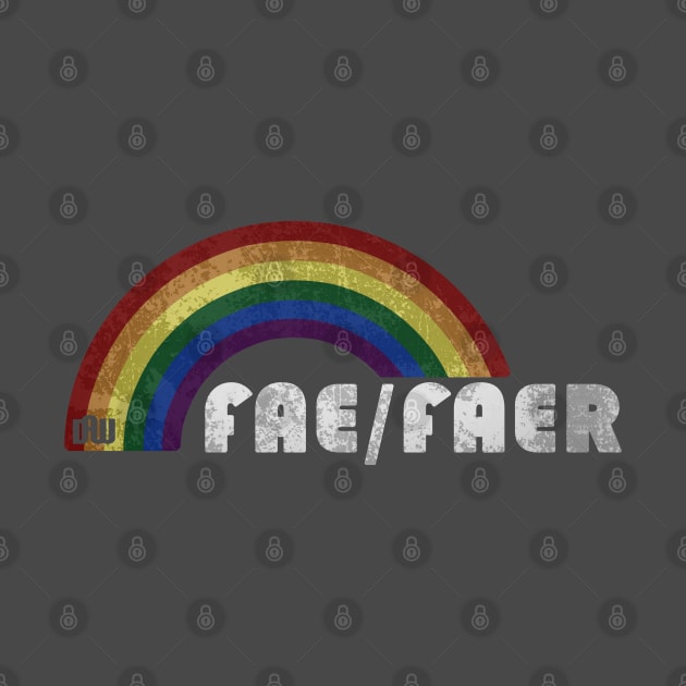 Grunge LGBT+ Pride - Fae/Faer Pronouns by Daniela A. Wolfe Designs