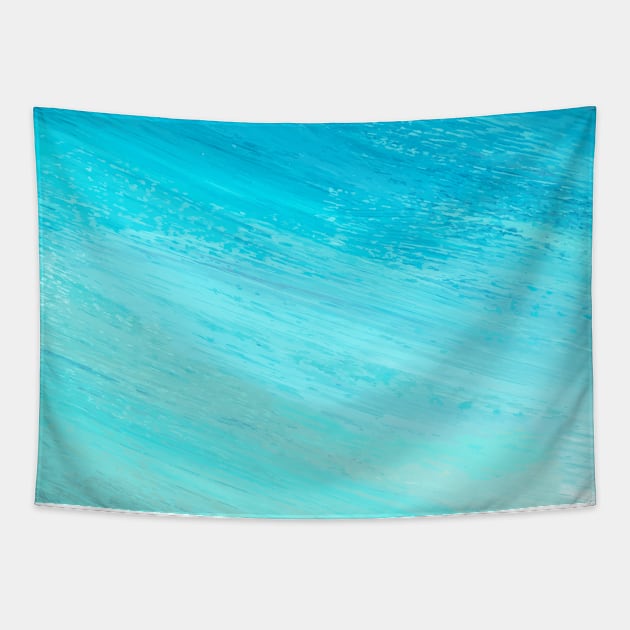 Turquoise Watercolor Tapestry by NewburyBoutique