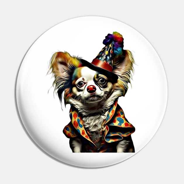 Clown Costume Chihuahua Dog Pin by Unboxed Mind of J.A.Y LLC 