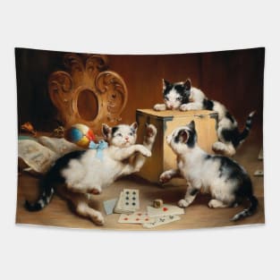 Playful Kittens by Carl Reichert Tapestry