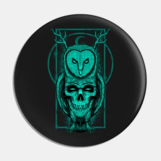 Skull owl Pin