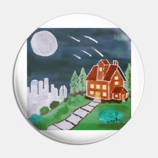 Home by the Cityside Painting Pin