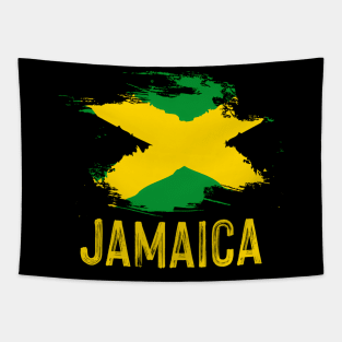 Jamaican American Flag Jamaican Roots Jamaica America Tapestry