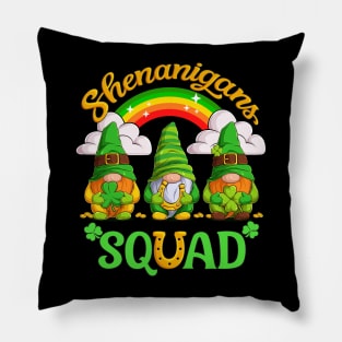 Shenanigans Squad Gnomes Shamrock Happy St Patrick's Day Pillow