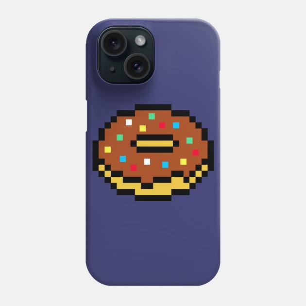 Chocolate Pixel Doughnut Phone Case by SpaceAlienTees