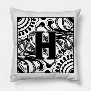 Initial H Pillow