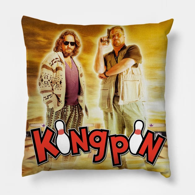 Wrong Kingpin Pillow by jonah block