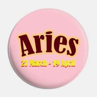 Aries Zodiac T shirt Pin