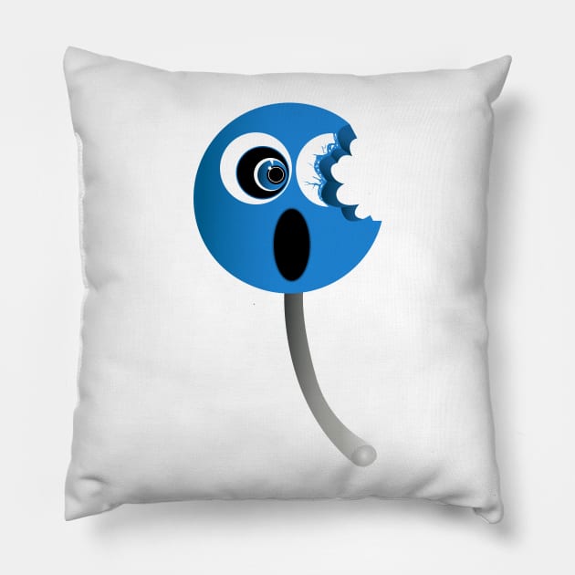 Blue Sucker Pillow by adamzworld