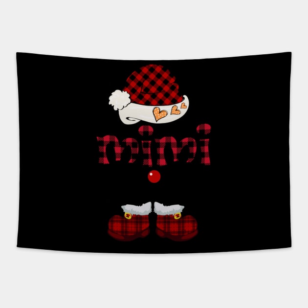 Mimi Claus Red Plaid Grandma Tapestry by AlfieDreamy 