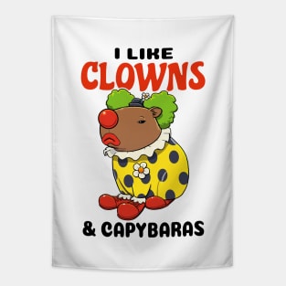 I like Clowns and Capybaras Tapestry