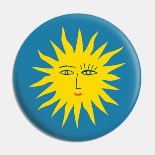 Sun Face Pin