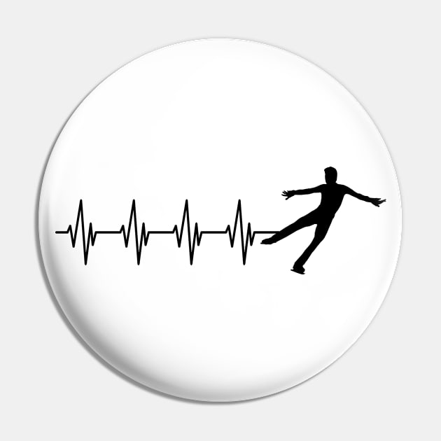 Ice skate dance heartbeat Pin by KC Happy Shop