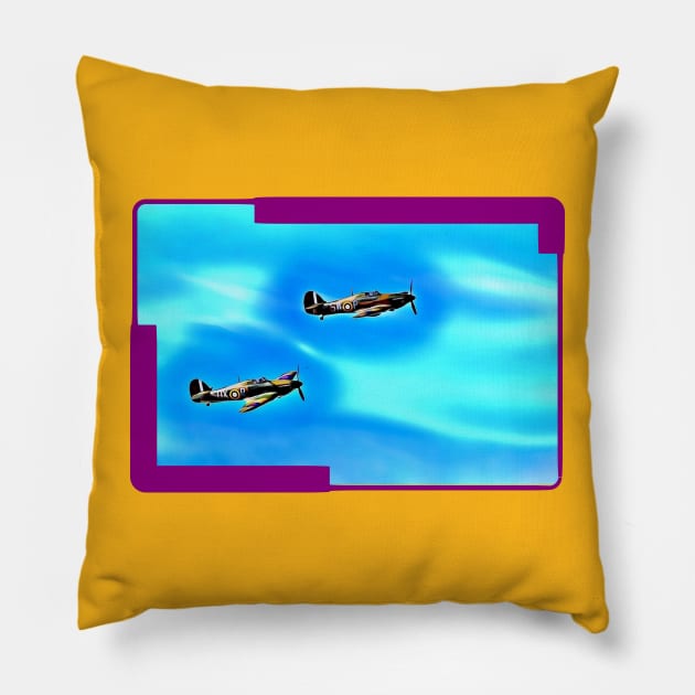 Fighter Aircraft Pillow by Arie